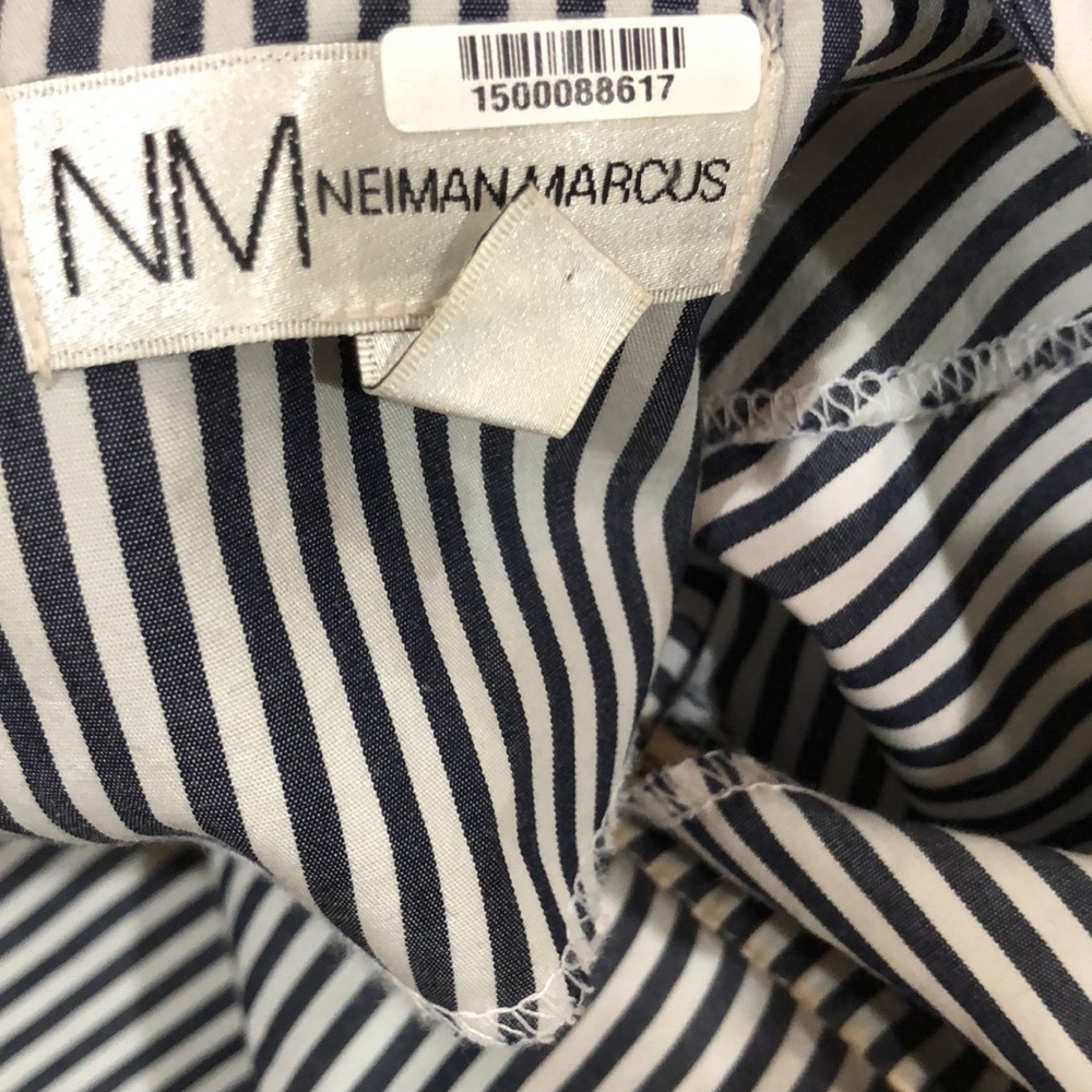 Neiman Marcus striped top size large cotton fabric - Picture 8 of 10